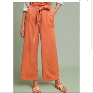 Anthropologie Blythe Paper Bag Wide Leg Pants